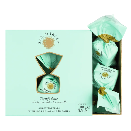 Tartufi dolci Flor de Sal e caramello salato, Geschenkbox